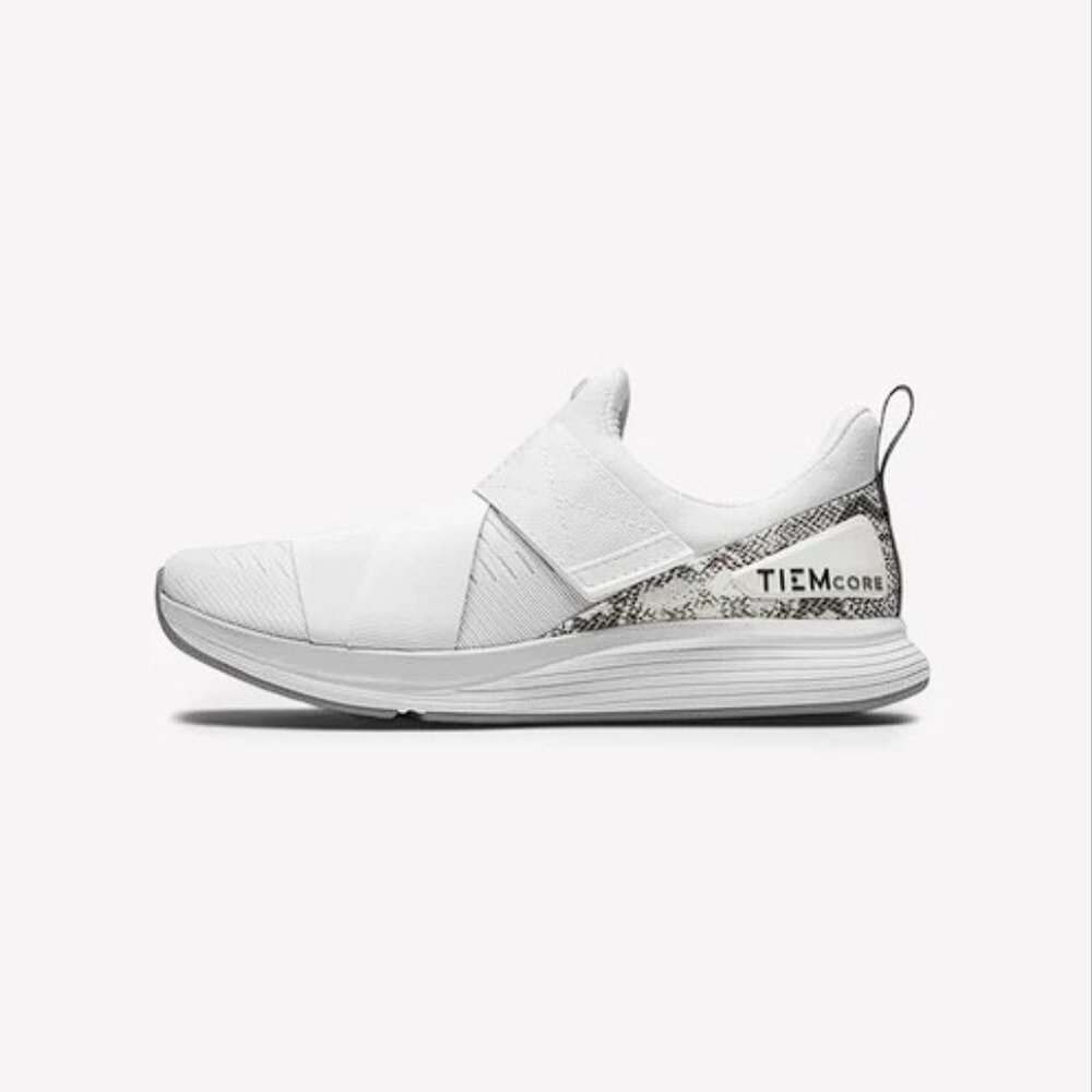 TIEM Women's Latus Training Sneaker Size 8.5 In Ivory Snake